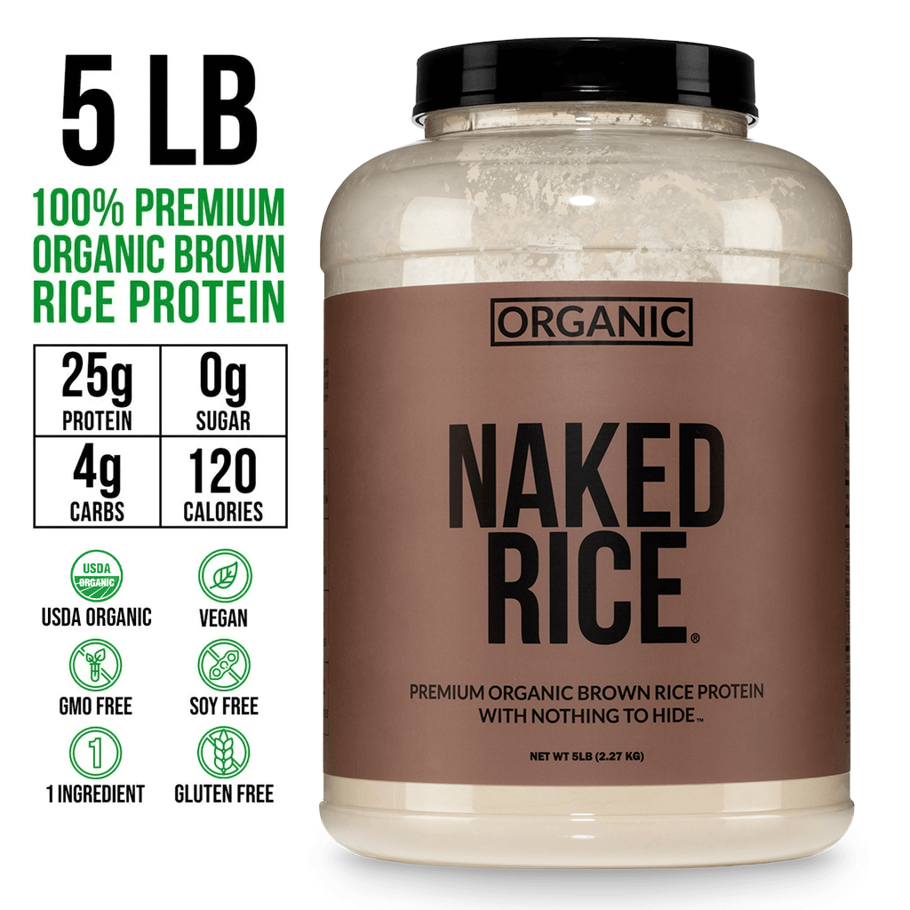 Organic Brown Rice Protein Powder - 5LB Unflavored with a Simple, Easy - Mix Protein Formula
