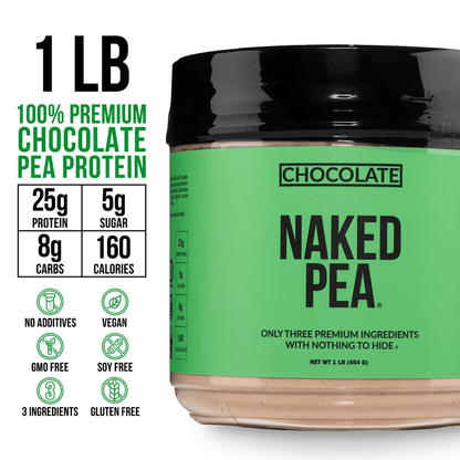 Chocolate Pea Protein Powder - Chocolate - Compact Size with a Simple, Easy - Mix Protein Formula