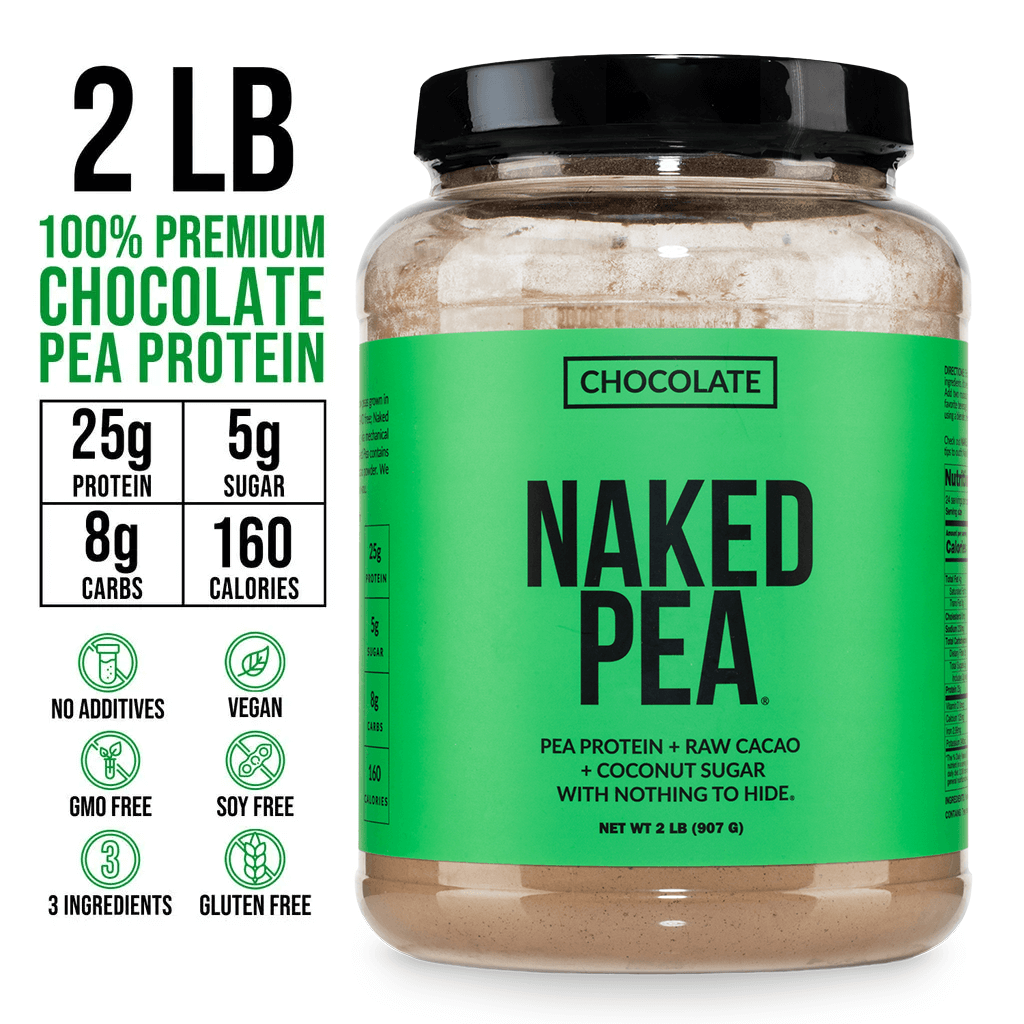 Chocolate Pea Protein Powder - Chocolate - Standard Size with a Simple, Easy - Mix Protein Formula