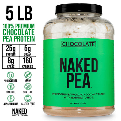 Chocolate Pea Protein Powder - Chocolate - Bulk Size with a Simple, Easy - Mix Protein Formula