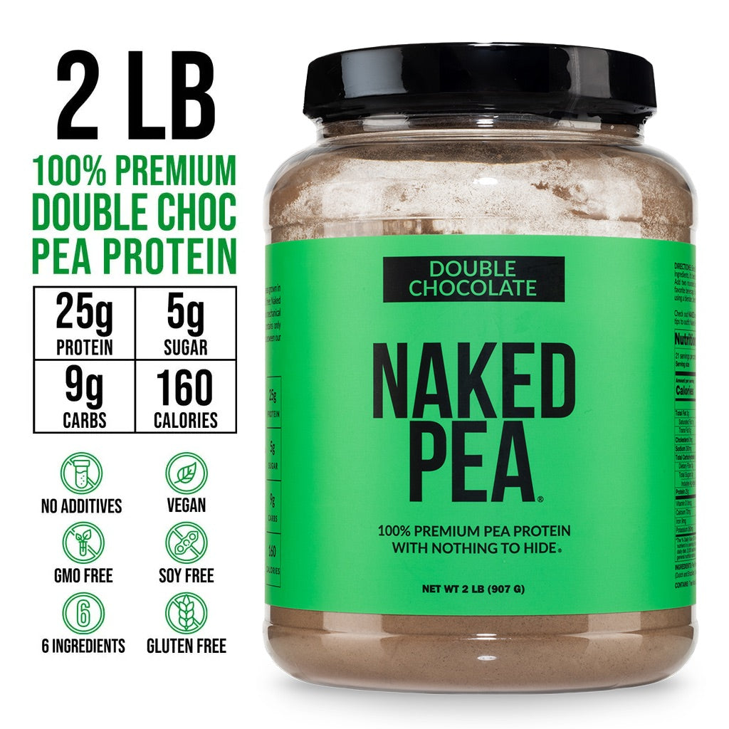 Double Chocolate Pea Protein Powder - Double Chocolate with a Simple, Easy - Mix Protein Formula