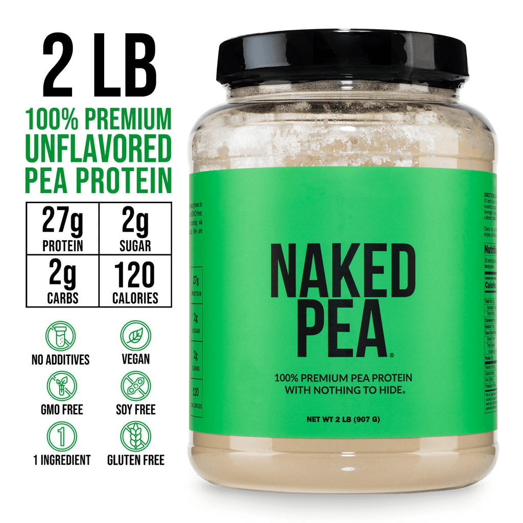 Pea Protein Powder - Unflavored - Standard Size with a Simple, Easy - Mix Protein Formula