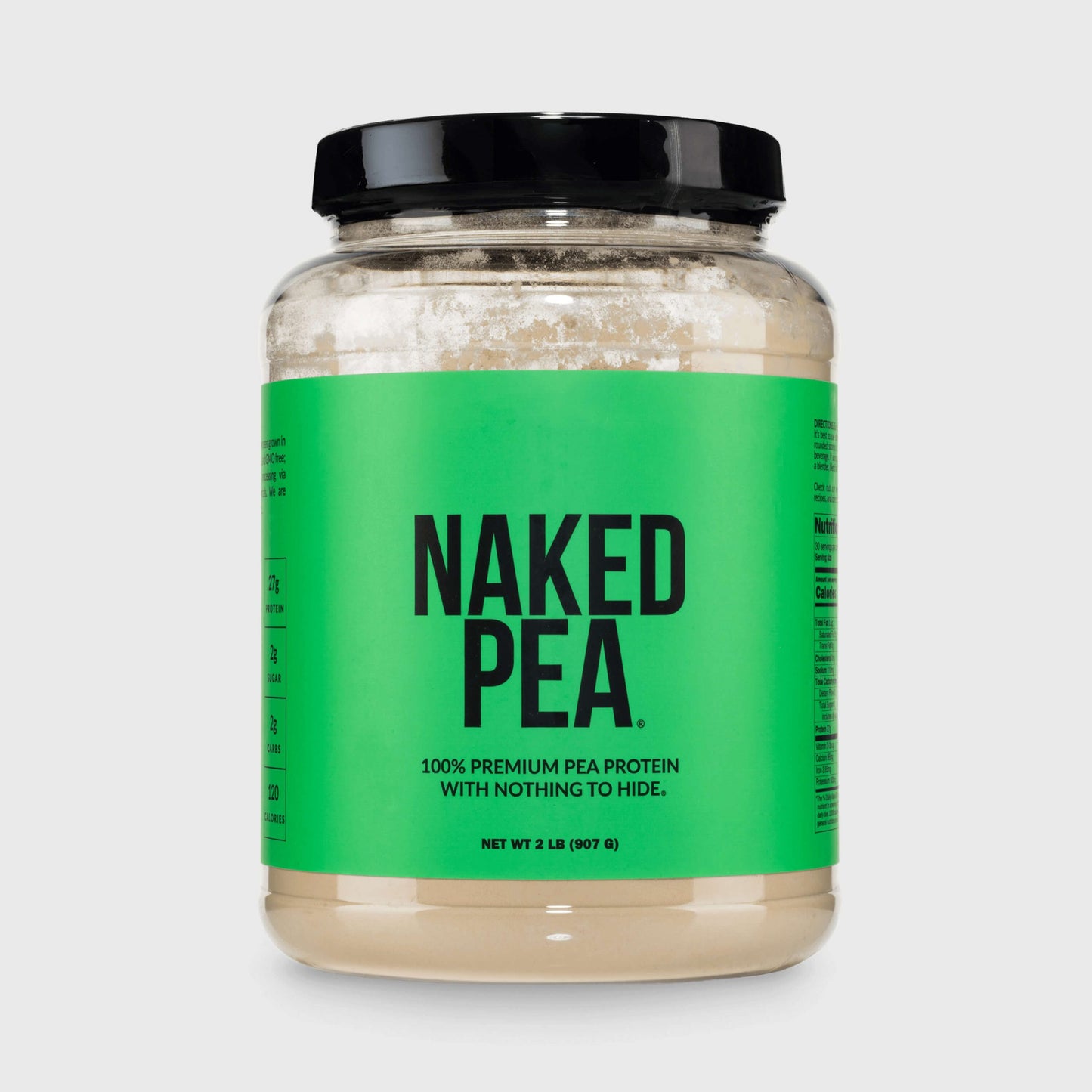 Pea Protein Powder - Unflavored - Standard Size with a Simple, Easy - Mix Protein Formula