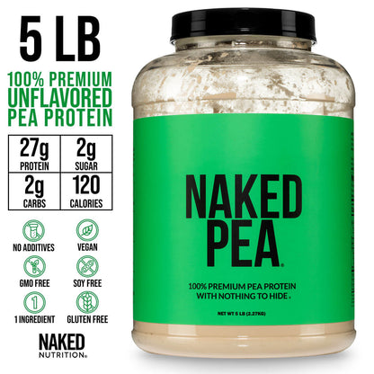 Pea Protein Powder - Unflavored - Value Size with a Simple, Easy - Mix Protein Formula