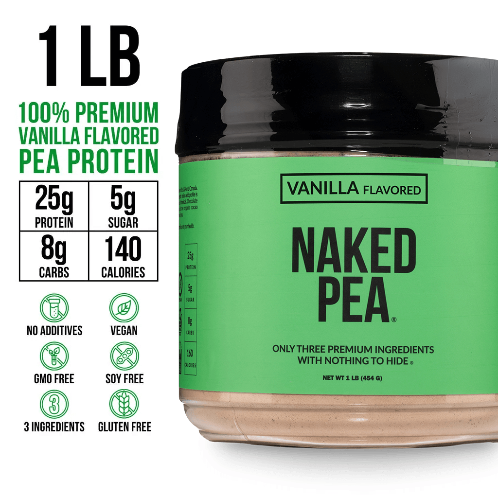 Vanilla Pea Protein Powder - Vanilla - Compact Size with a Simple, Easy - Mix Protein Formula