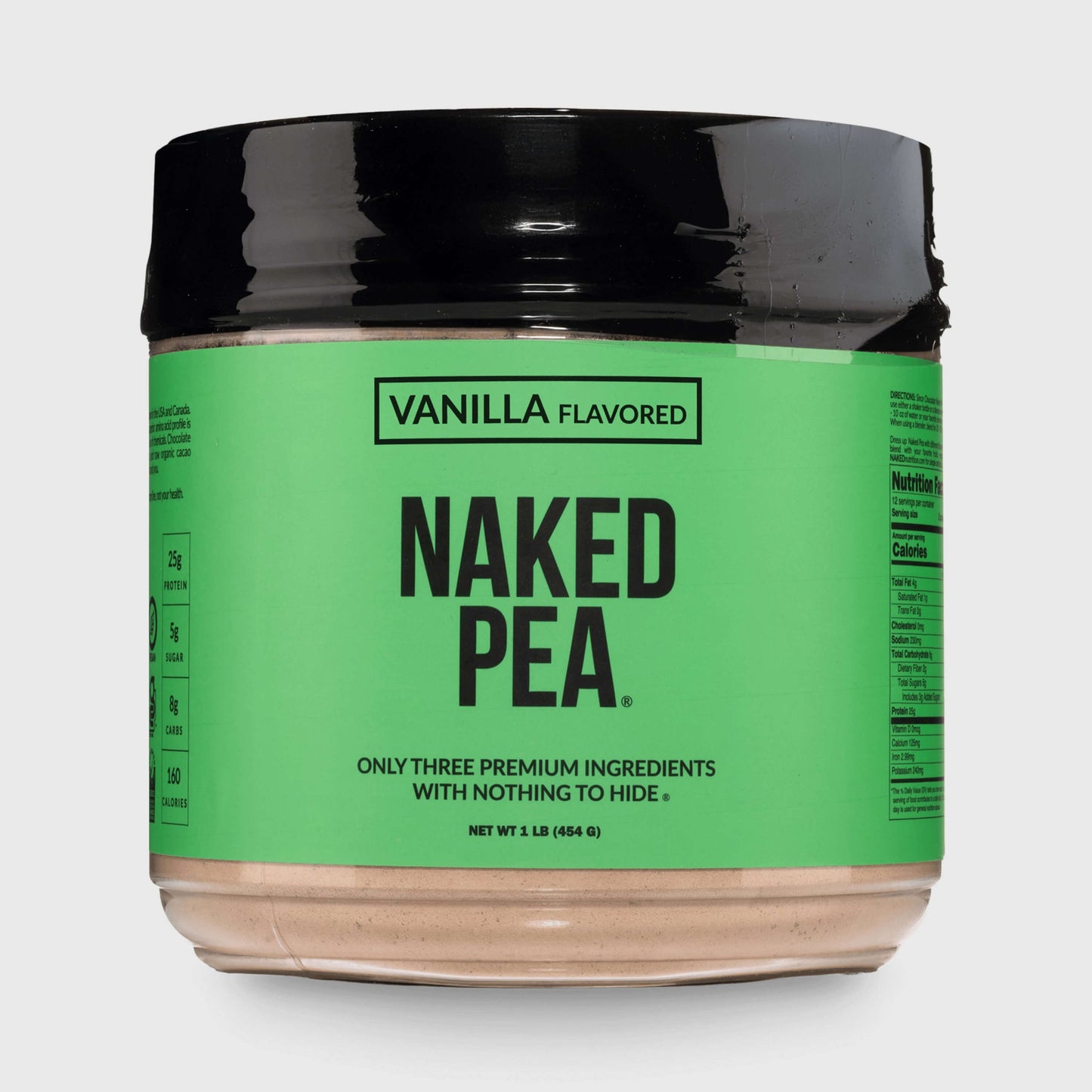 Vanilla Pea Protein Powder - Vanilla - Compact Size with a Simple, Easy - Mix Protein Formula