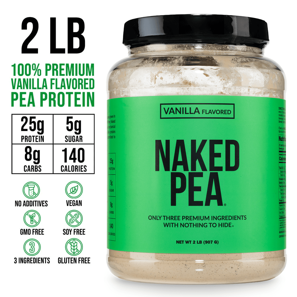 Vanilla Pea Protein Powder - Vanilla - Standard Size with a Simple, Easy - Mix Protein Formula