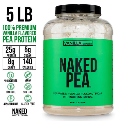 Vanilla Pea Protein Powder - Vanilla - Bulk Size with a Simple, Easy - Mix Protein Formula