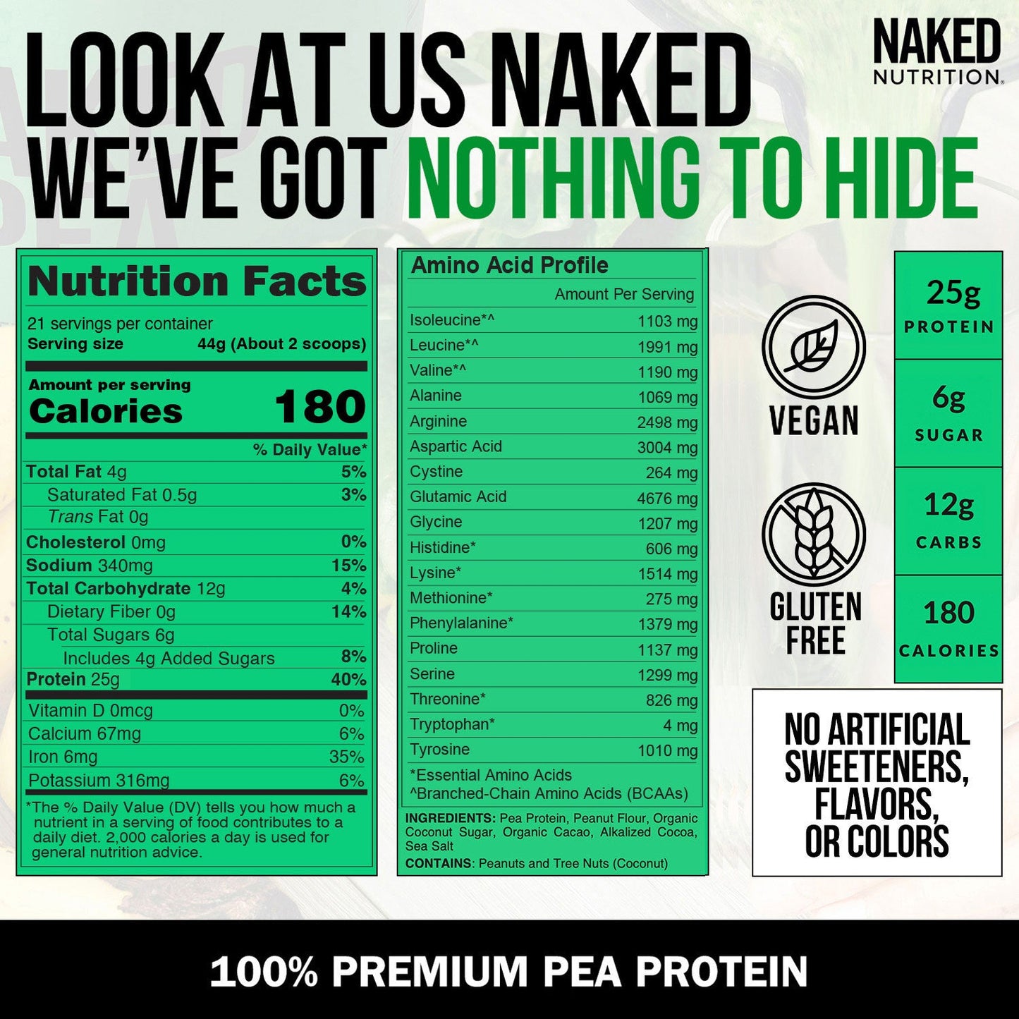Chocolate Peanut Butter Pea Protein Powder - Chocolate PB - Chocolate Formula with a Simple, Easy - Mix Protein Formula