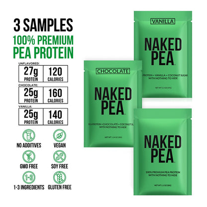Vegan Protein Powder Sample Pack with a Simple, Easy - Mix Protein Formula