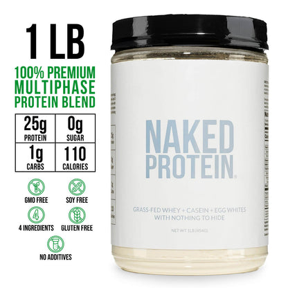 Protein Powder Blend - 1LB Egg Whey and Casein Protein Blend - 1LB with a Simple, Easy - Mix Protein Formula