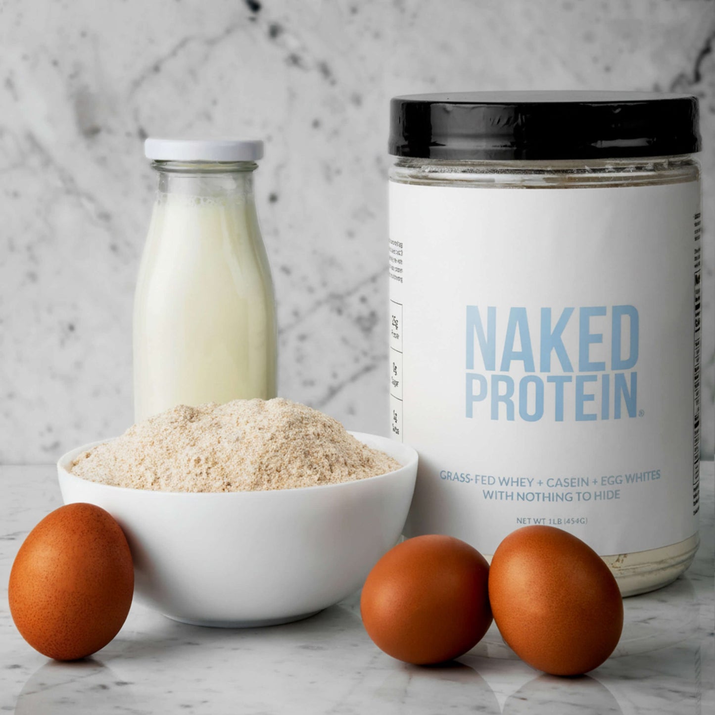 Protein Powder Blend - 3LB Egg Whey and Casein Protein Blend - 3LB with a Simple, Easy - Mix Protein Formula