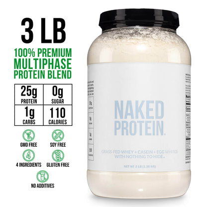 Protein Powder Blend - 3LB Egg Whey and Casein Protein Blend - 3LB with a Simple, Easy - Mix Protein Formula