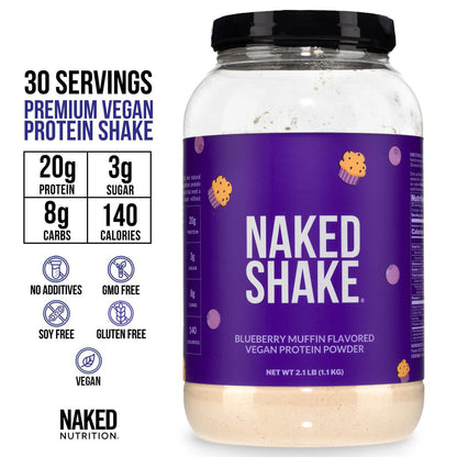 Blueberry Muffin Protein Shake - Blueberry Muffin with Protein in an Easy - to - Mix Format