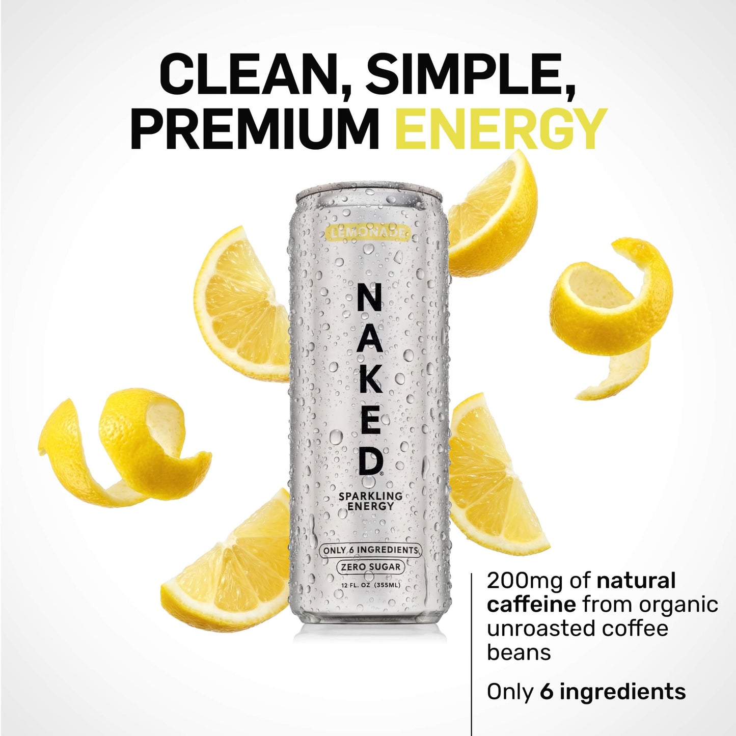 Lemonade Naked Sparkling Energy - Lemonade with Protein in an Easy - to - Mix Format