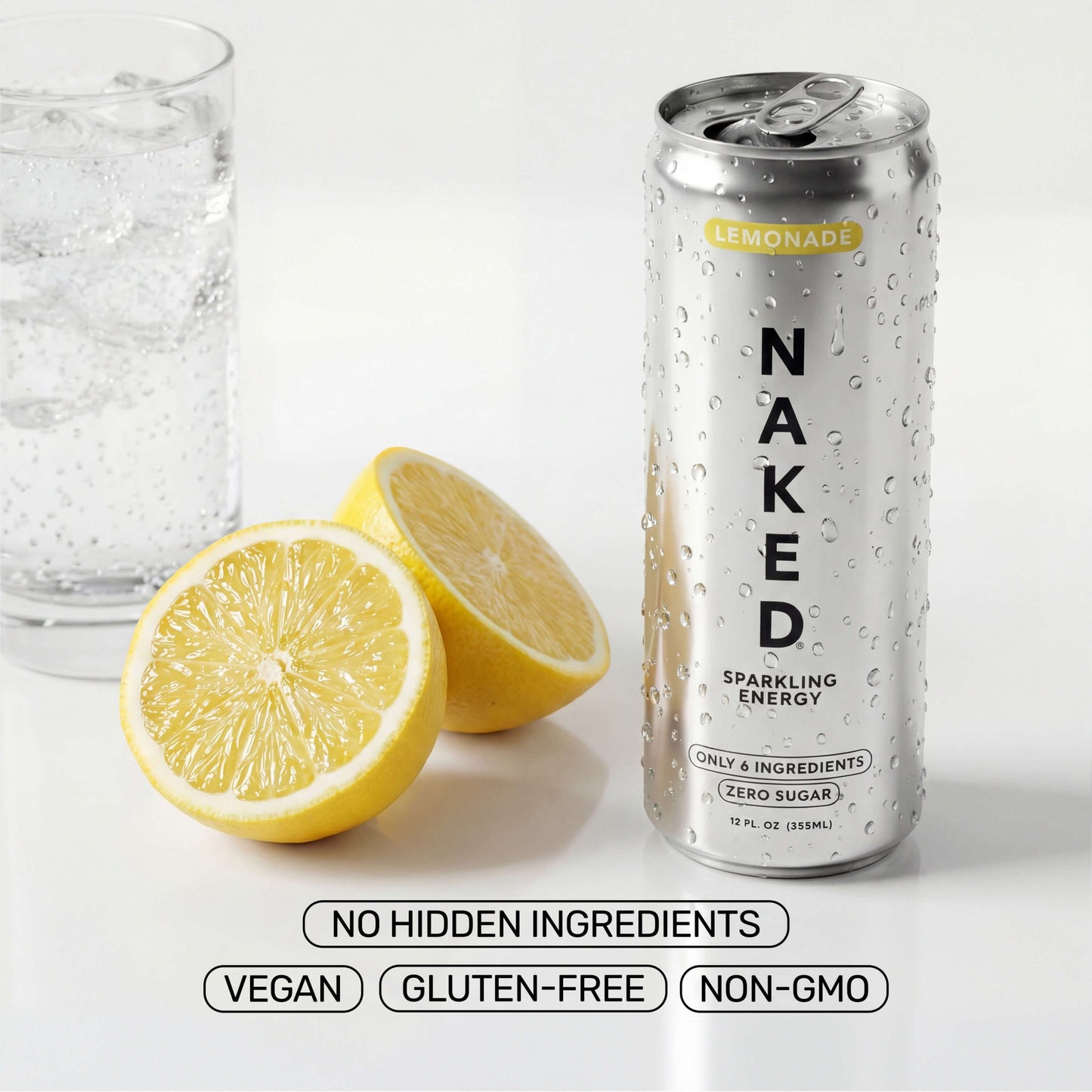 Lemonade Naked Sparkling Energy - Lemonade with Protein in an Easy - to - Mix Format