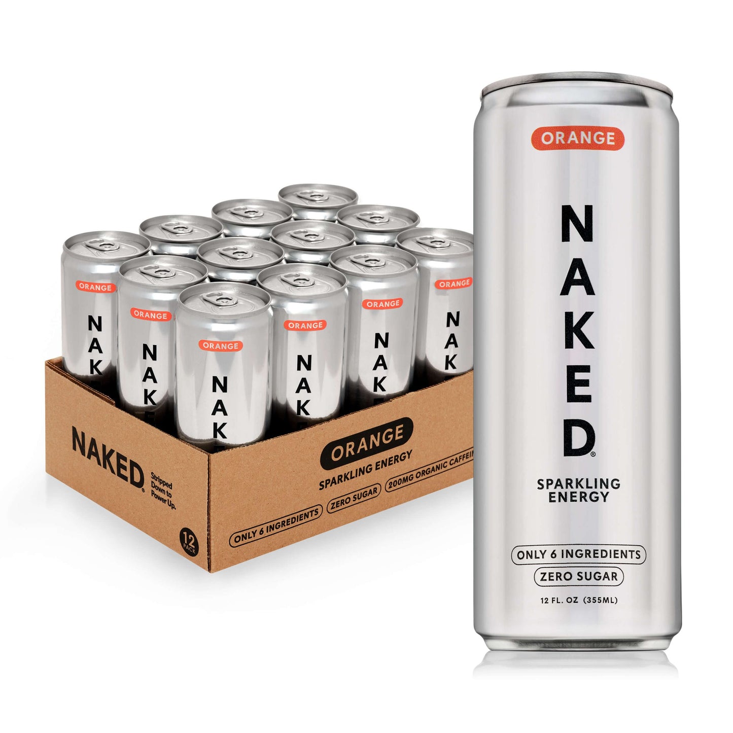 Orange Naked Sparkling Energy - Orange with Protein in an Easy - to - Mix Format