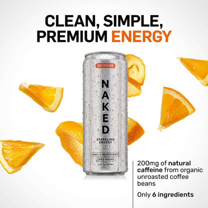 Orange Naked Sparkling Energy - Orange with Protein in an Easy - to - Mix Format
