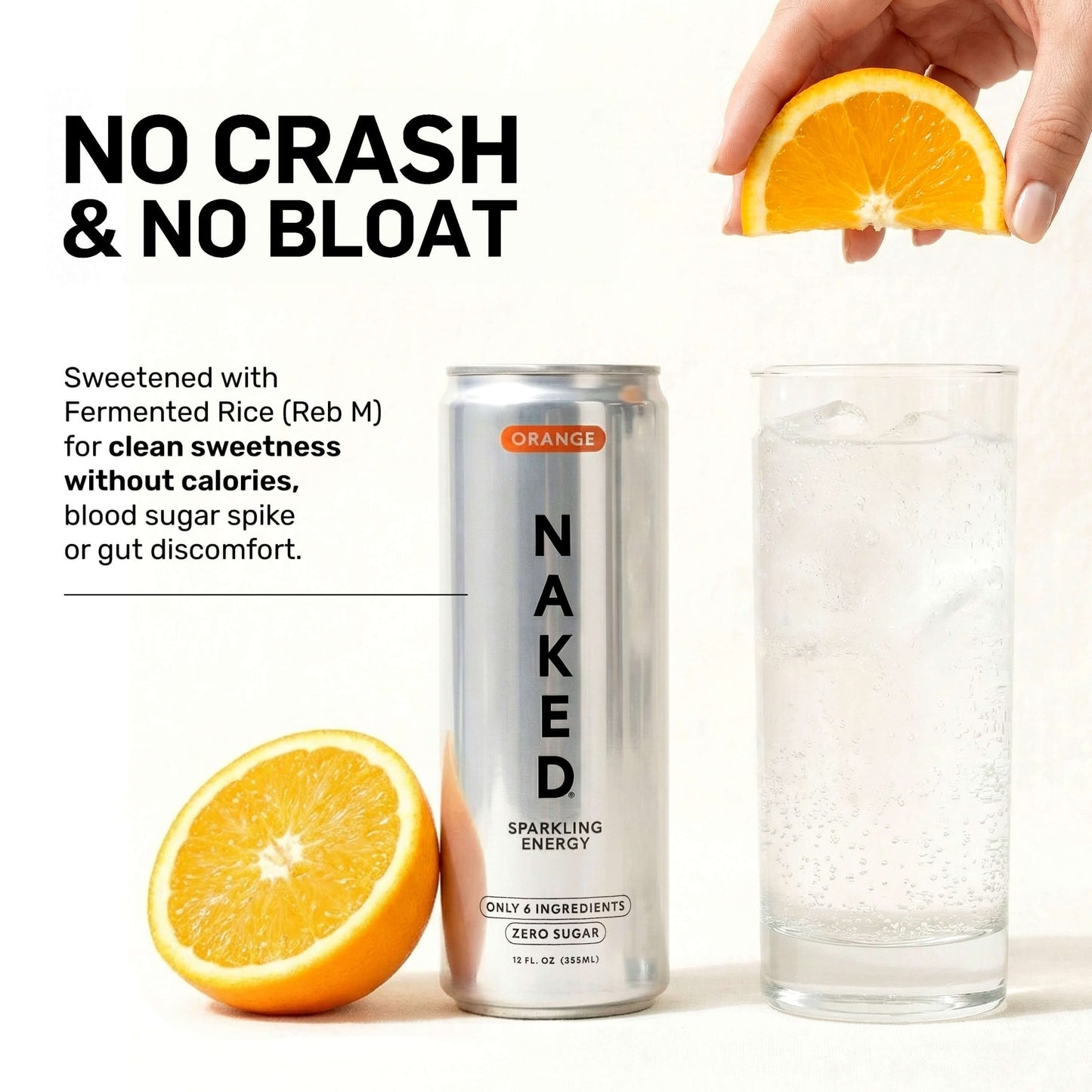 Orange Naked Sparkling Energy - Orange with Protein in an Easy - to - Mix Format
