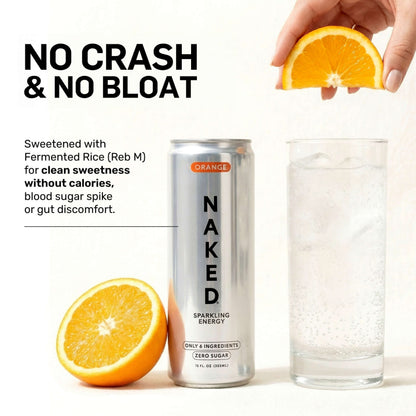 Orange Naked Sparkling Energy - Orange with Protein in an Easy - to - Mix Format