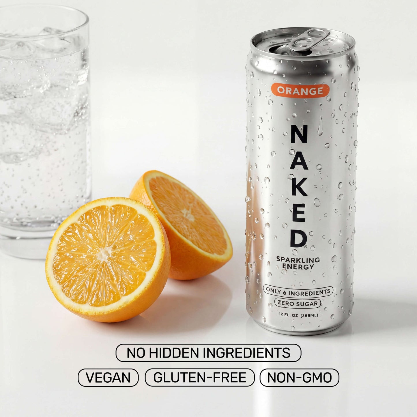 Orange Naked Sparkling Energy - Orange with Protein in an Easy - to - Mix Format