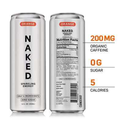 Orange Naked Sparkling Energy - Orange with Protein in an Easy - to - Mix Format