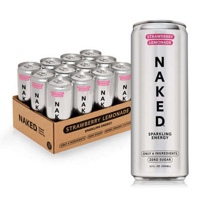 Strawberry Lemonade Naked Sparkling Energy - Strawberry Lemonade with Protein in an Easy - to - Mix Format
