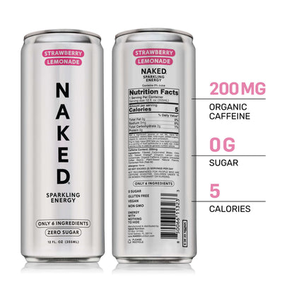 Strawberry Lemonade Naked Sparkling Energy - Strawberry Lemonade with Protein in an Easy - to - Mix Format