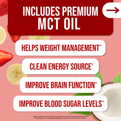 Strawberry Banana Protein Shake - Strawberry Banana with Protein in an Easy - to - Mix Format
