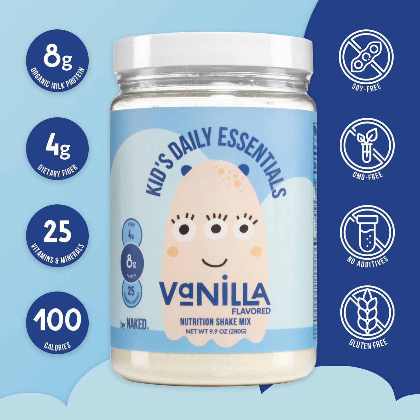 Kids Nutrition Shake - Vanilla Formula with an Easy, Family - Friendly Format