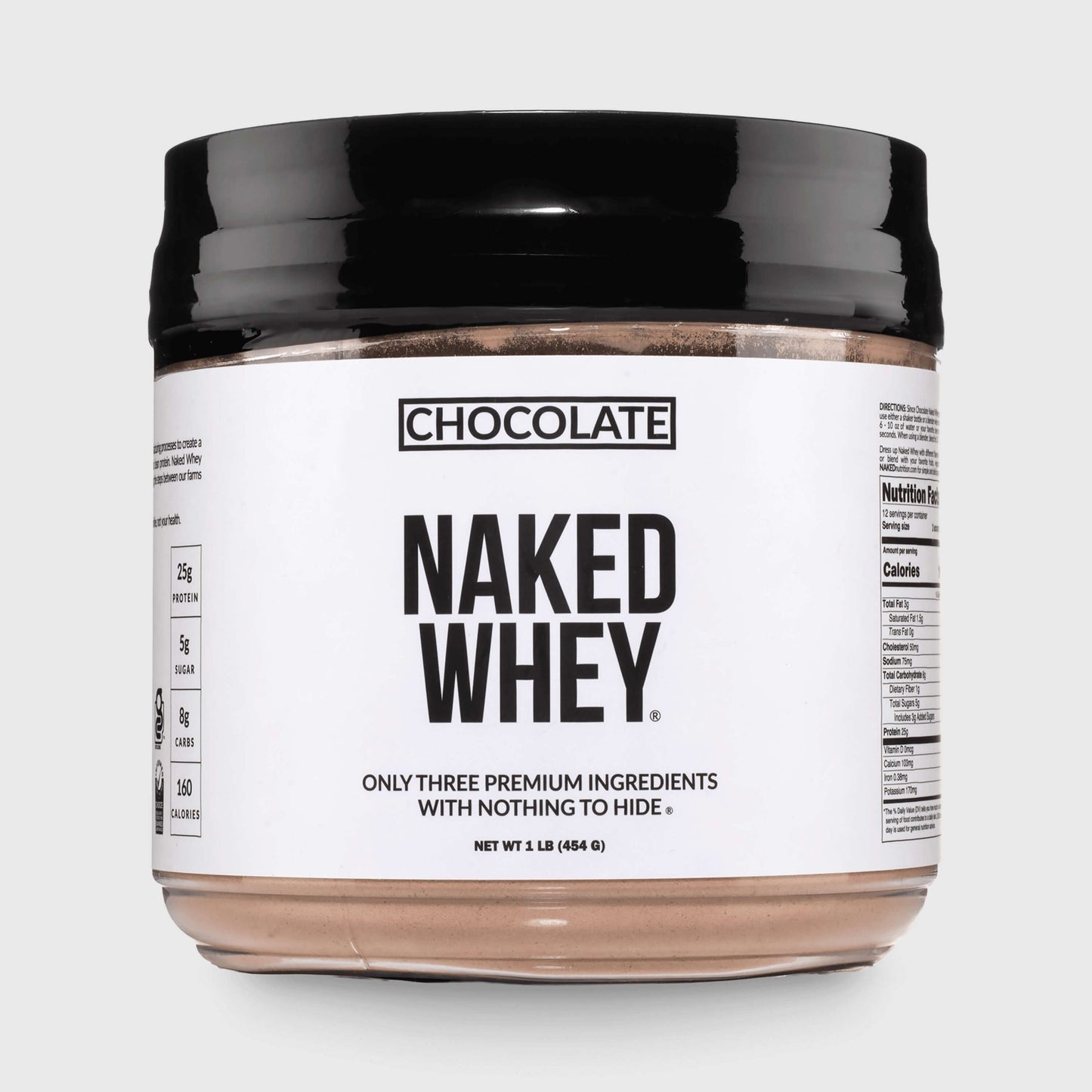 Chocolate Whey Protein Powder 1lb - Chocolate with a Simple, Easy - Mix Protein Formula