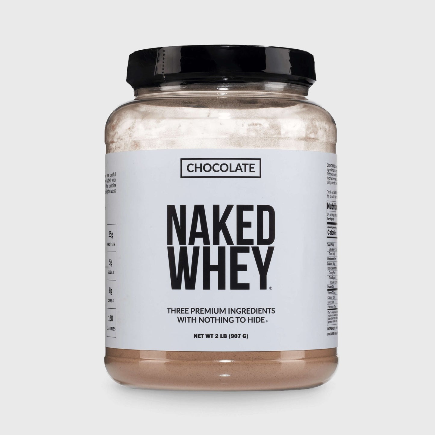 Chocolate Whey Protein Powder - Chocolate - Standard Size with a Simple, Easy - Mix Protein Formula
