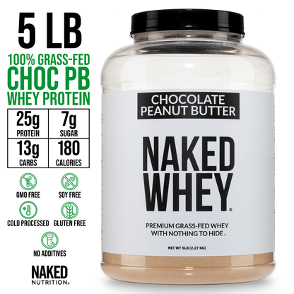 Chocolate Peanut Butter Whey Protein Powder - Chocolate PB with a Simple, Easy - Mix Protein Formula