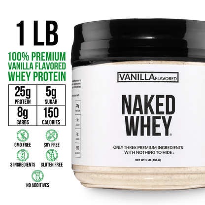 Vanilla Whey Protein Powder 1lb - Vanilla with a Simple, Easy - Mix Protein Formula