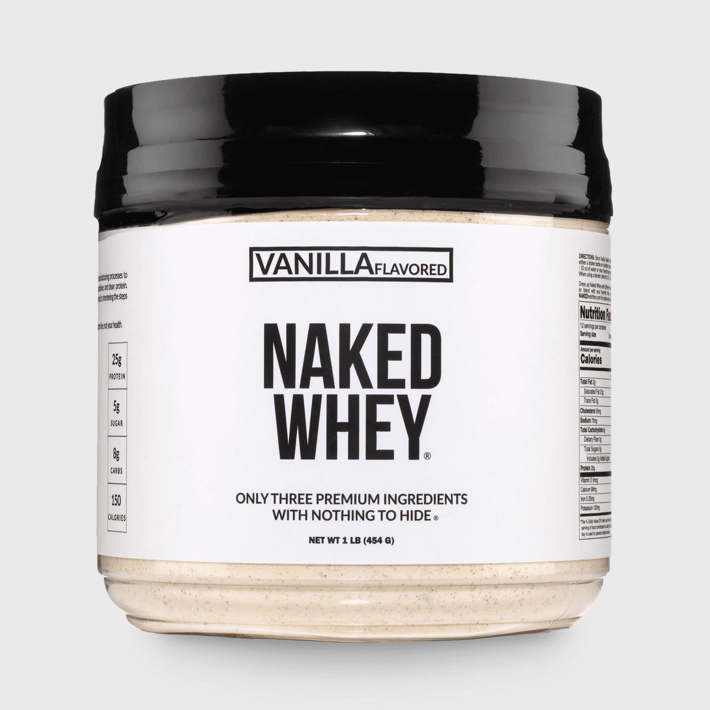 Vanilla Whey Protein Powder 1lb - Vanilla with a Simple, Easy - Mix Protein Formula