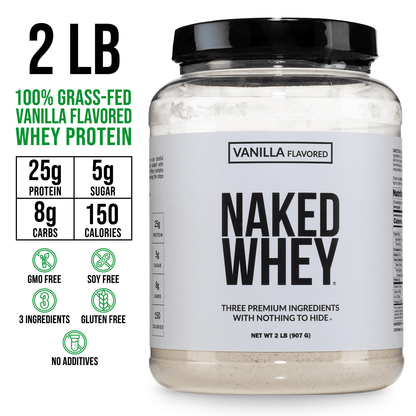 Vanilla Whey Protein Powder - Vanilla - Standard Size with a Simple, Easy - Mix Protein Formula
