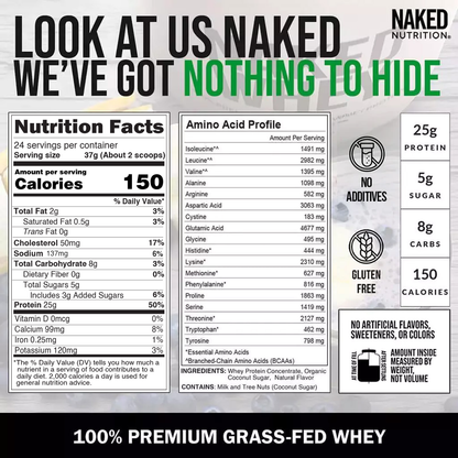 Vanilla Whey Protein Powder - Vanilla - Standard Size with a Simple, Easy - Mix Protein Formula
