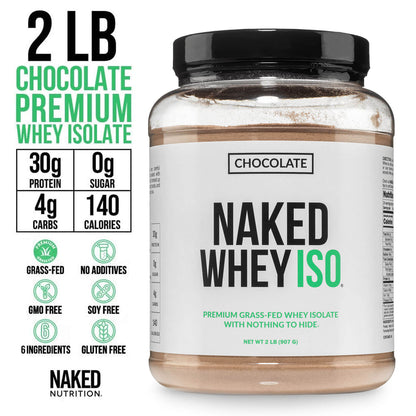 Chocolate Grass - Fed Whey Isolate Protein Powder - Chocolate with a Simple, Easy - Mix Protein Formula