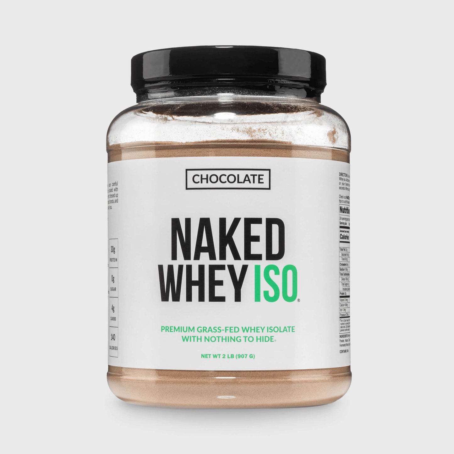 Chocolate Grass - Fed Whey Isolate Protein Powder - Chocolate with a Simple, Easy - Mix Protein Formula