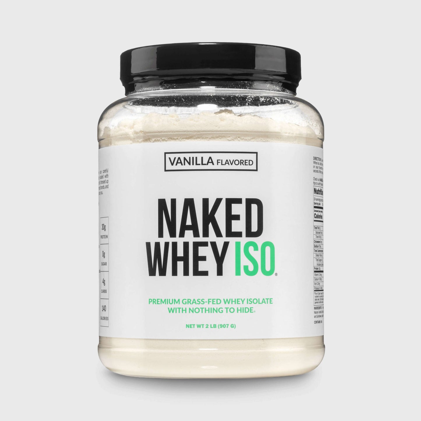 Vanilla Grass - Fed Whey Isolate Protein Powder - Vanilla with a Simple, Easy - Mix Protein Formula