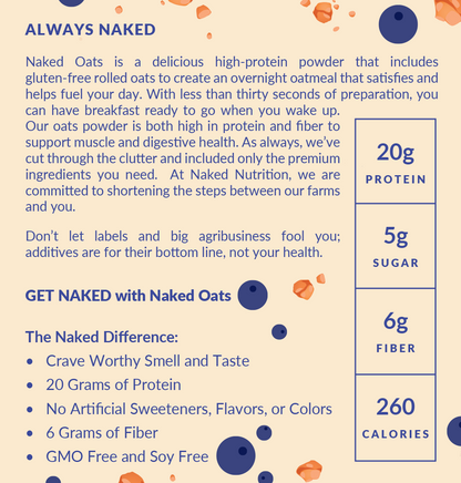 Blueberry Cobbler Protein Oats - Blueberry Cobbler for Convenient High - Protein Mornings