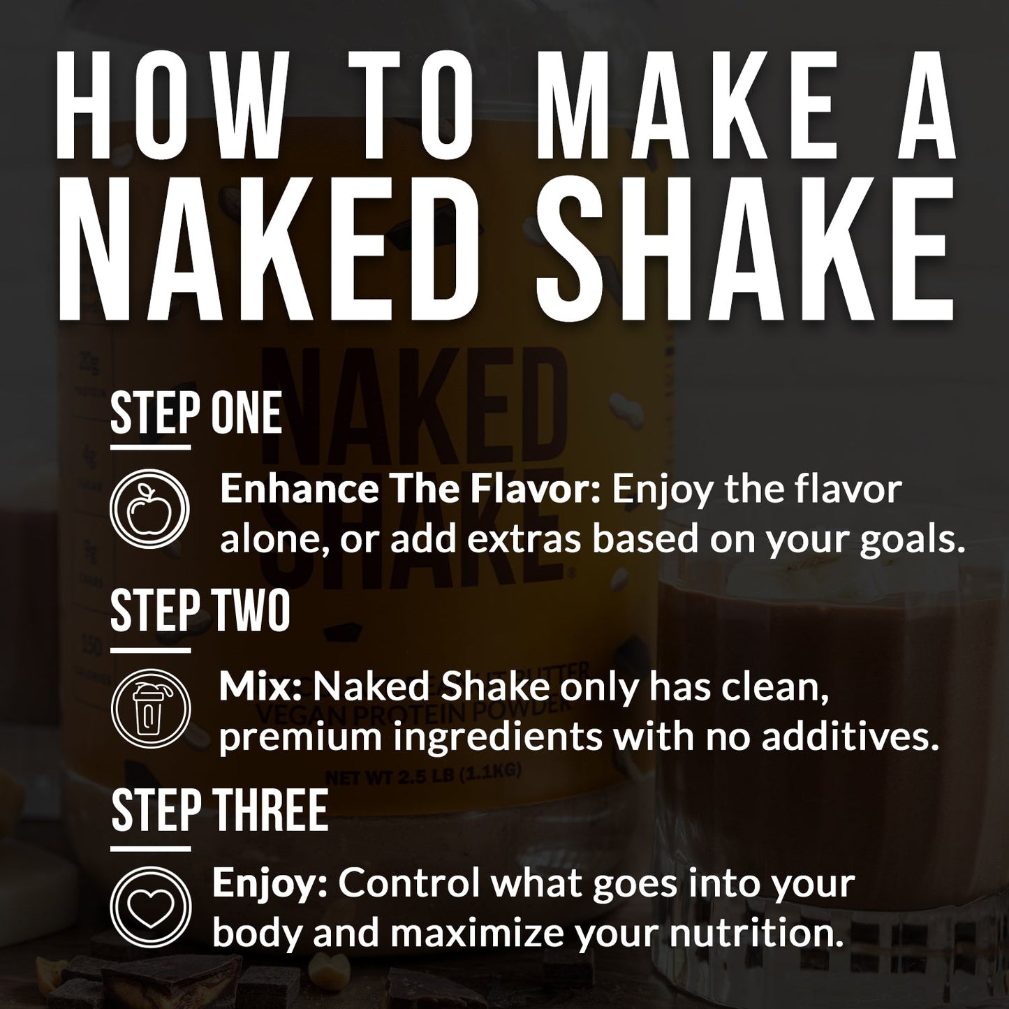 Chocolate PB Protein Shake - Chocolate Peanut Butter with Protein in an Easy - to - Mix Format