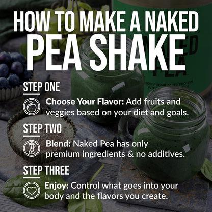 Chocolate Peanut Butter Pea Protein Powder - Chocolate PB - Chocolate Formula with a Simple, Easy - Mix Protein Formula