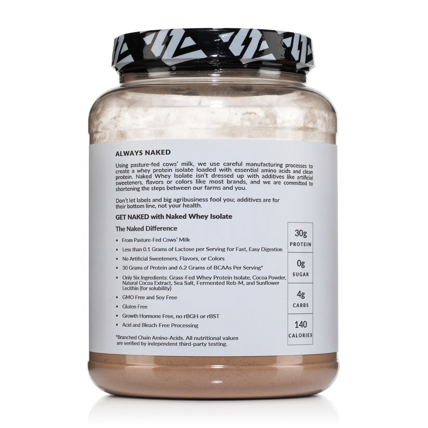 Chocolate Grass - Fed Whey Isolate Protein Powder - Chocolate with a Simple, Easy - Mix Protein Formula