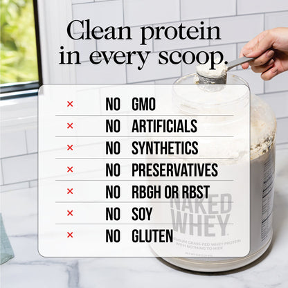 Vanilla Whey Protein Powder 1lb - Vanilla with a Simple, Easy - Mix Protein Formula