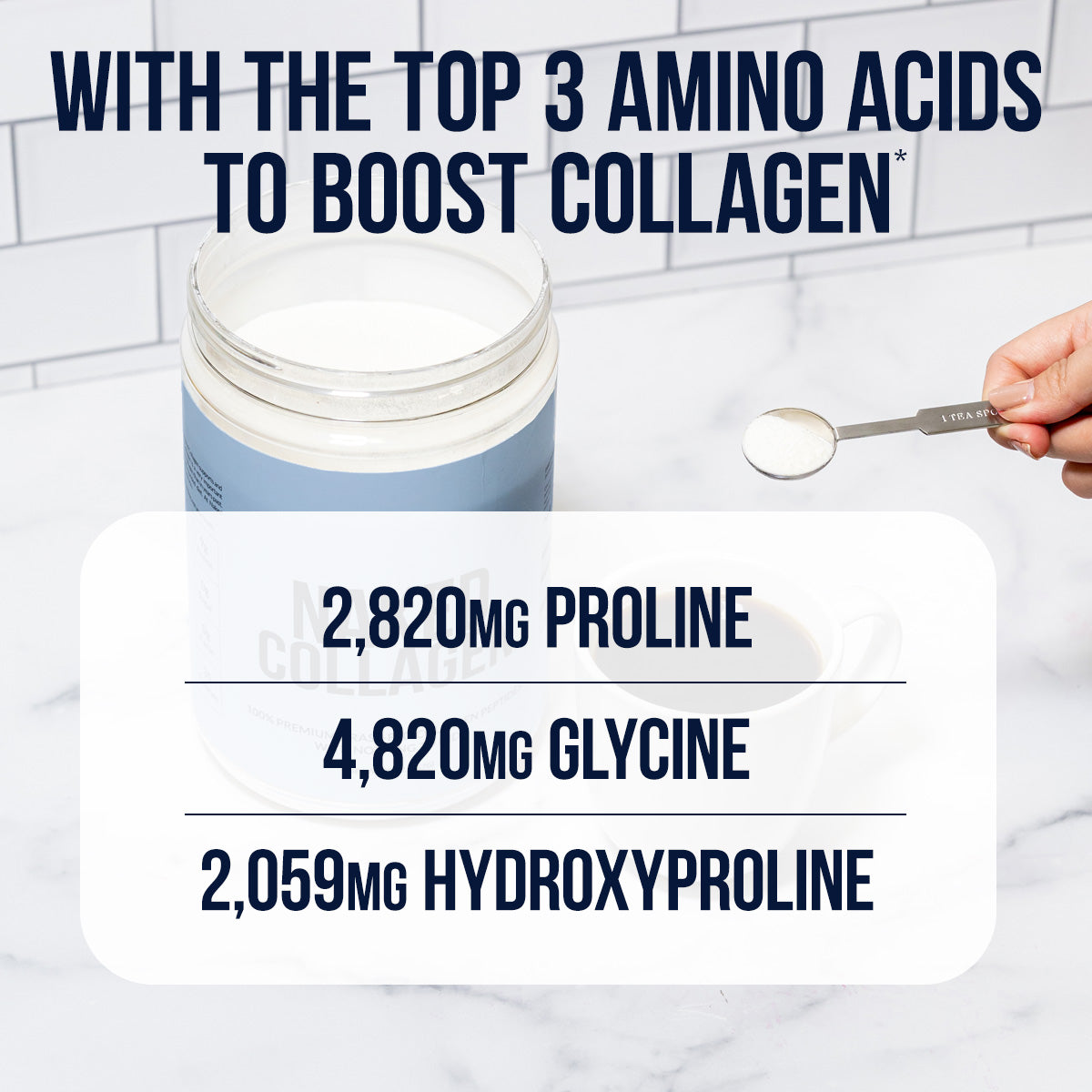 Vanilla Collagen Peptides with Hyaluronic Acid - Vanilla Advanced Collagen Peptides with a Simple, Versatile Collagen Formula