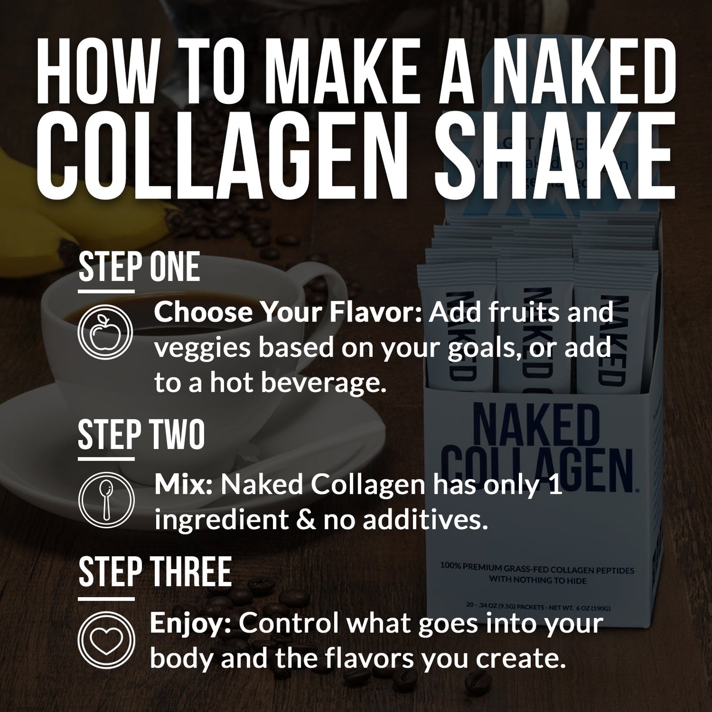 Collagen Peptides Packets - Stick Packs with a Simple, Versatile Collagen Formula