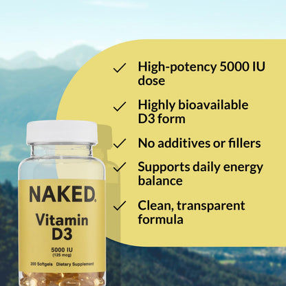 Daily Vitamin D3 Supplement - Vitamin D3 with a Convenient Daily - Use Format