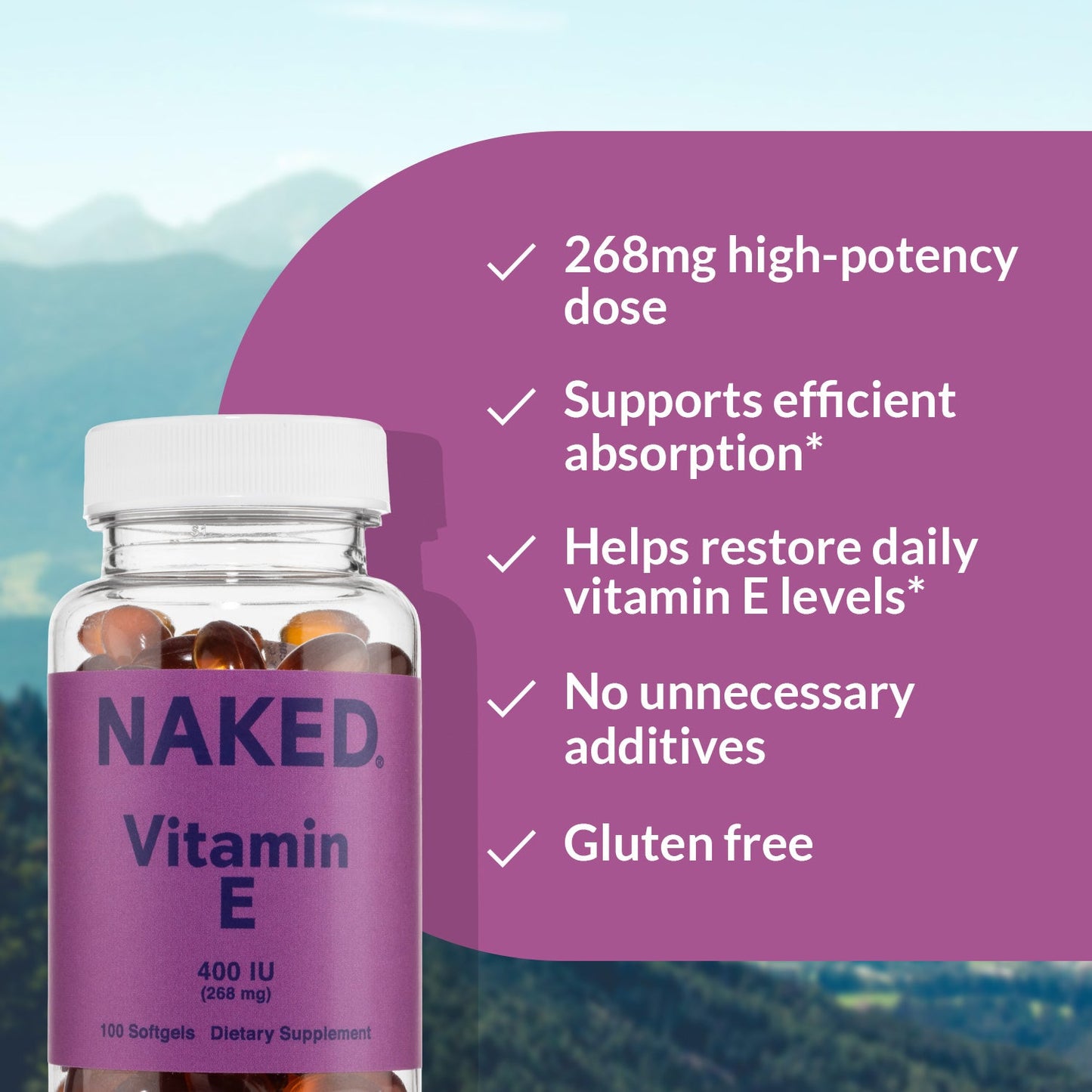 Daily Vitamin E Supplement - Vitamin E with a Convenient Daily - Use Format
