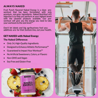Fruit Punch Pre Workout Supplement - Fruit Punch with a Convenient Training - Day Formula